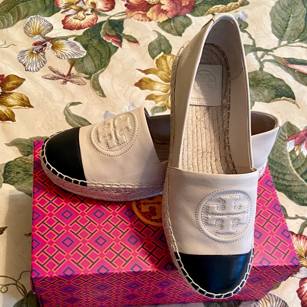 Tory Burch Espadrilles Cream/Black 6.5